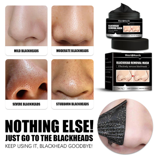 West&Month Blackhead Removal Mask, Peel Off Remove Blackhead Activated Carbon Cleansing Face Mask
